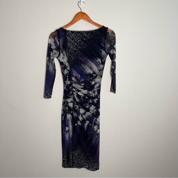 Fuzzi Ruched Purple Tulle Midi Dress Small - Picture 11 of 11